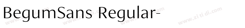 BegumSans Regular字体转换